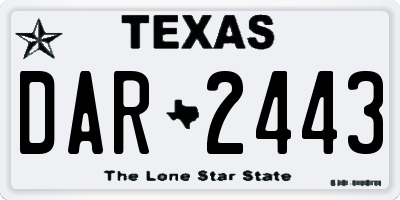 TX license plate DAR2443