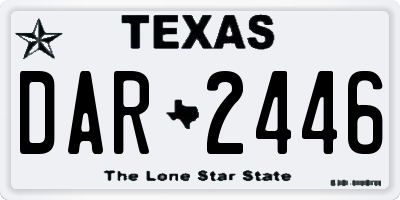 TX license plate DAR2446