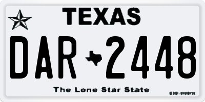 TX license plate DAR2448