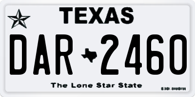 TX license plate DAR2460
