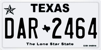 TX license plate DAR2464