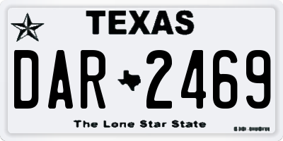 TX license plate DAR2469