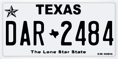 TX license plate DAR2484
