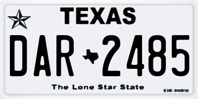 TX license plate DAR2485