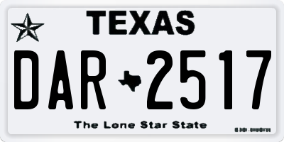 TX license plate DAR2517