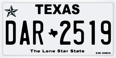 TX license plate DAR2519