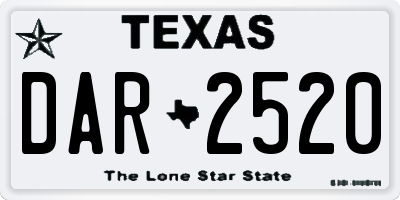 TX license plate DAR2520
