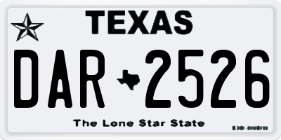 TX license plate DAR2526