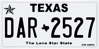 TX license plate DAR2527