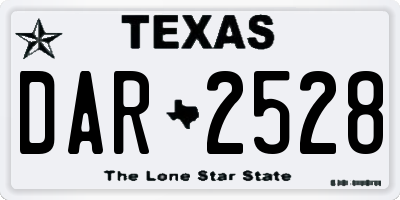 TX license plate DAR2528