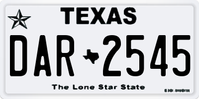 TX license plate DAR2545