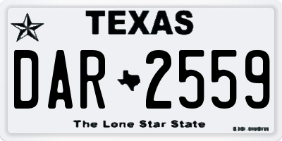 TX license plate DAR2559