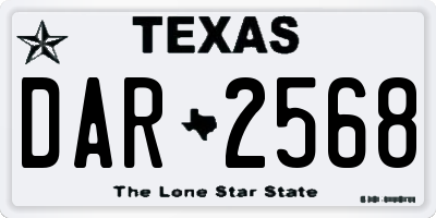 TX license plate DAR2568