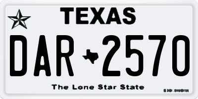 TX license plate DAR2570