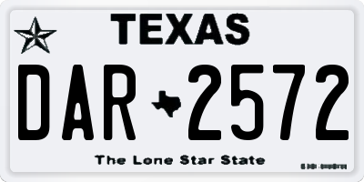 TX license plate DAR2572