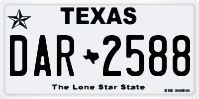 TX license plate DAR2588