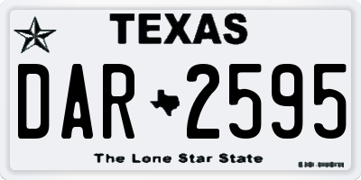 TX license plate DAR2595
