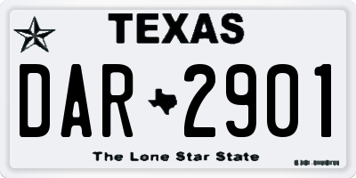 TX license plate DAR2901