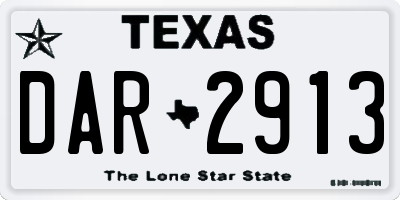 TX license plate DAR2913
