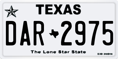 TX license plate DAR2975