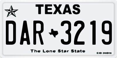 TX license plate DAR3219