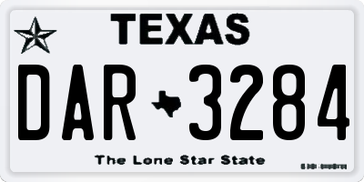 TX license plate DAR3284