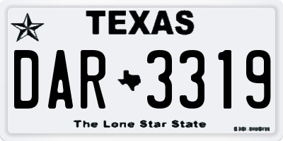 TX license plate DAR3319