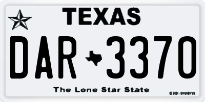 TX license plate DAR3370
