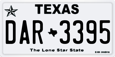 TX license plate DAR3395