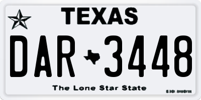 TX license plate DAR3448