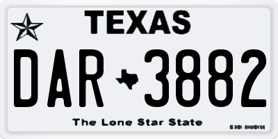 TX license plate DAR3882