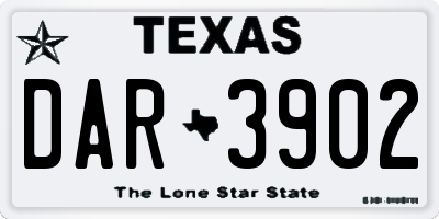 TX license plate DAR3902