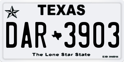 TX license plate DAR3903