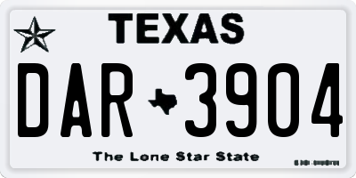 TX license plate DAR3904