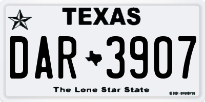 TX license plate DAR3907
