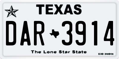 TX license plate DAR3914