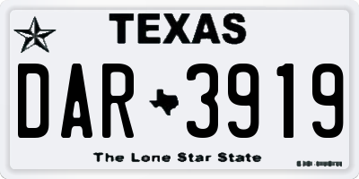 TX license plate DAR3919