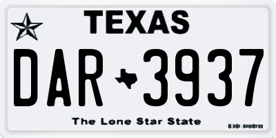 TX license plate DAR3937