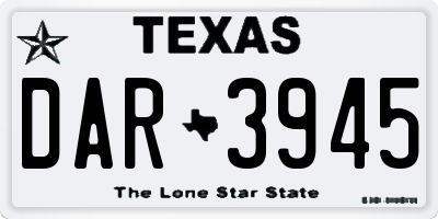 TX license plate DAR3945