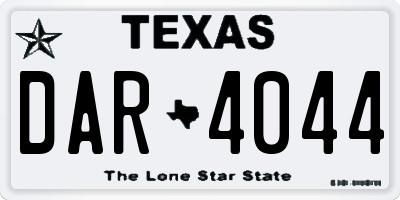 TX license plate DAR4044