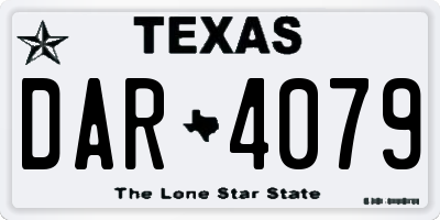 TX license plate DAR4079