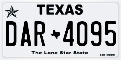 TX license plate DAR4095