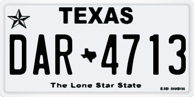 TX license plate DAR4713