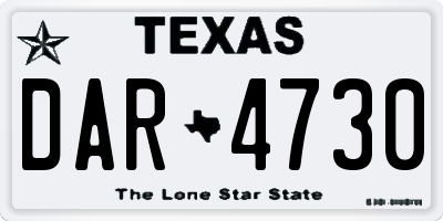 TX license plate DAR4730