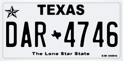 TX license plate DAR4746