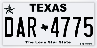 TX license plate DAR4775