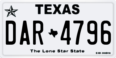 TX license plate DAR4796