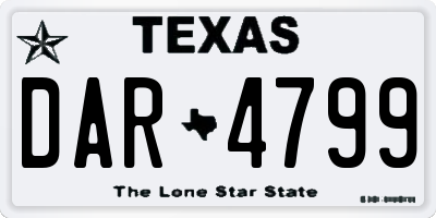 TX license plate DAR4799