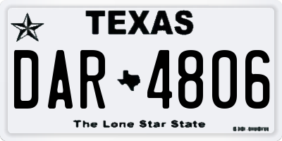 TX license plate DAR4806