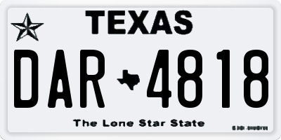 TX license plate DAR4818